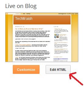 Edit HTML in Blogger