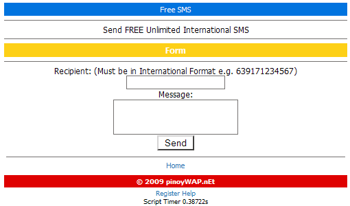 easily send free international sms