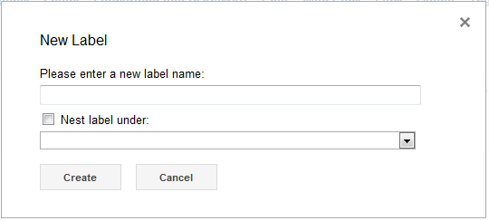 New Label in gmail