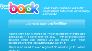 Automatically Change Twitter Background Image and Profile Icon