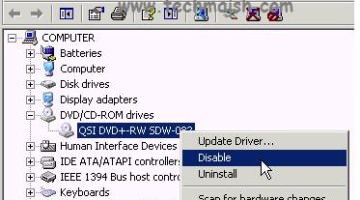 How to Disable DVD or CD auto Eject in Windows Vista-Problem