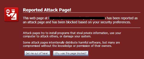 reported attack page