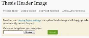 thesis header uploader