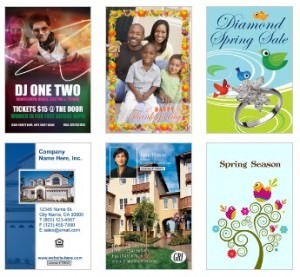 postcards and business cards