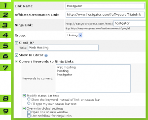 convert keywords into affiliate links