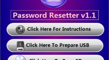 Windows Password Resetter- Windows XP, Vista and 7 Password Recovery