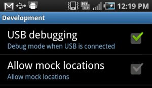 USB Debugging on Samsung