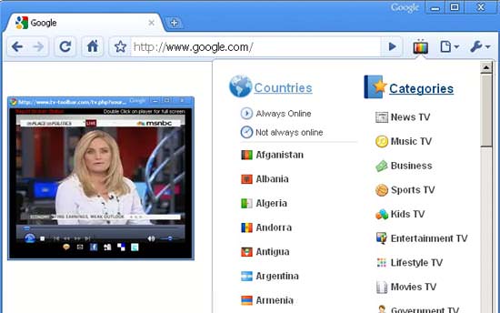 TV for Google Chrome