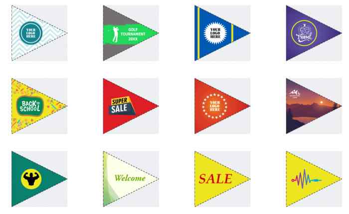 Triangle Flags for Business