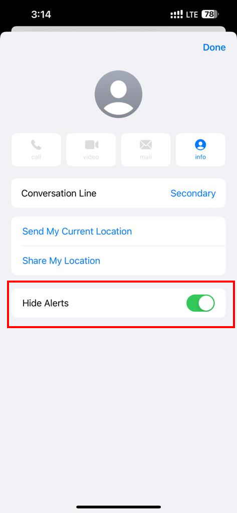 Hide Alerts iPhone Messages