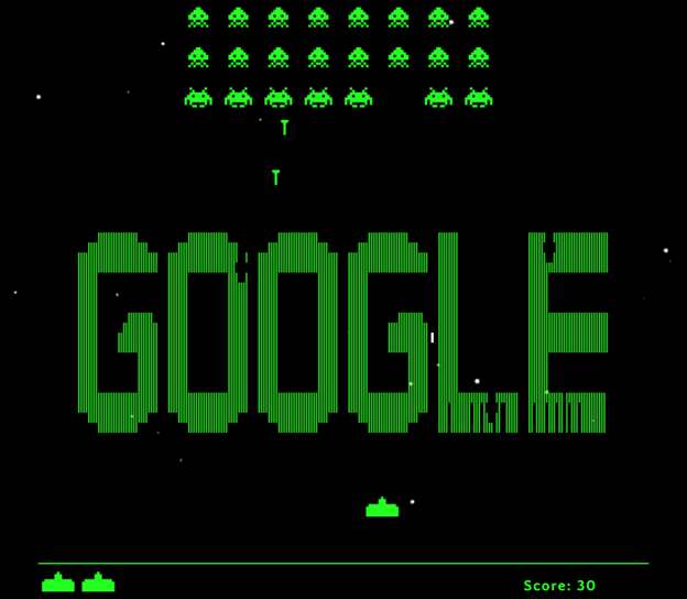 Google space invaders game