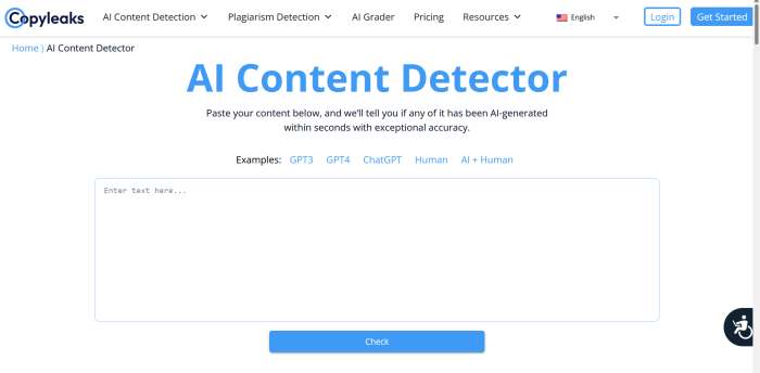 Copyleaks AI Content Detection Tool