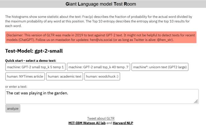 GLTR (Glitter) Content Detection