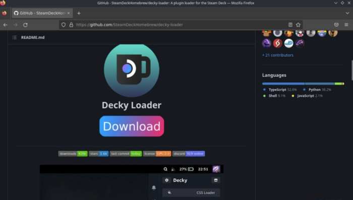 Download Decky Loader Plugin
