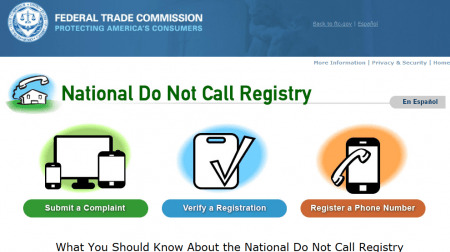 register your number at the do not call registry