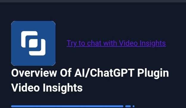 ChatGPT Video Insight Plugin