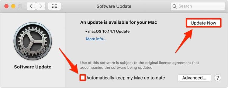 Update MacOs