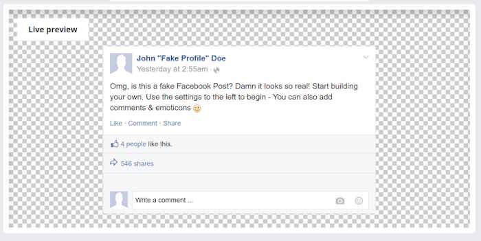 Prank Facebook Fake Status