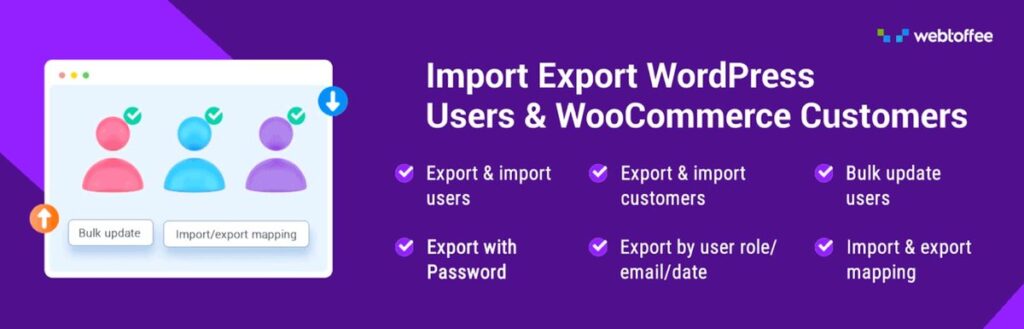WordPress Users & WooCommerce Customers Import-Export